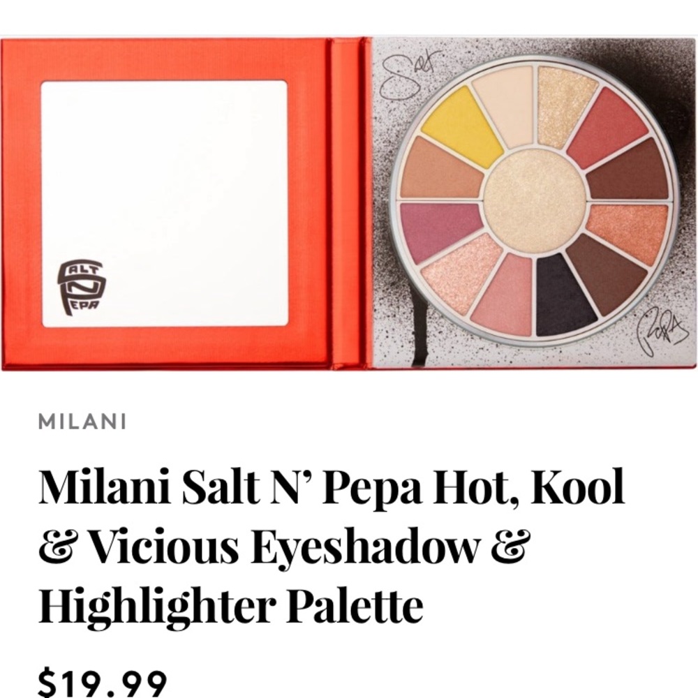 2/$15 Milani Hot, Kool, and Vicious Palette